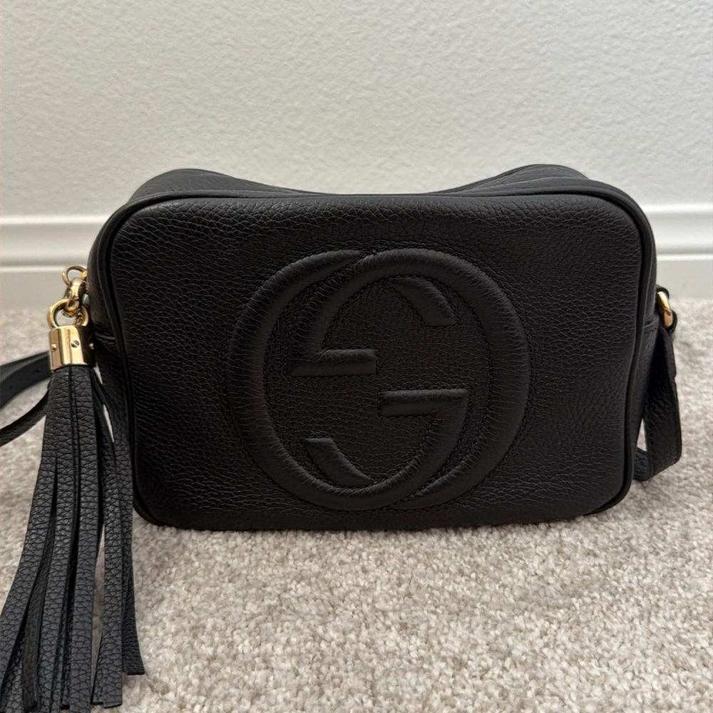 Gucci Black Leather Soho Disco Shoulder Bag